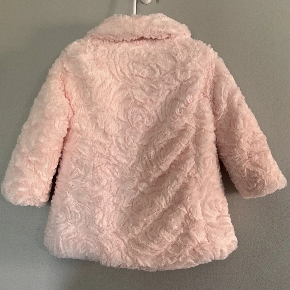 Juicy Couture Light Pink Kids Faux Fur Jacket